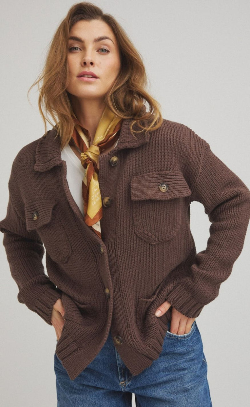 Luxzuz Cardigan - Beatriz - 795 Coffee Bean