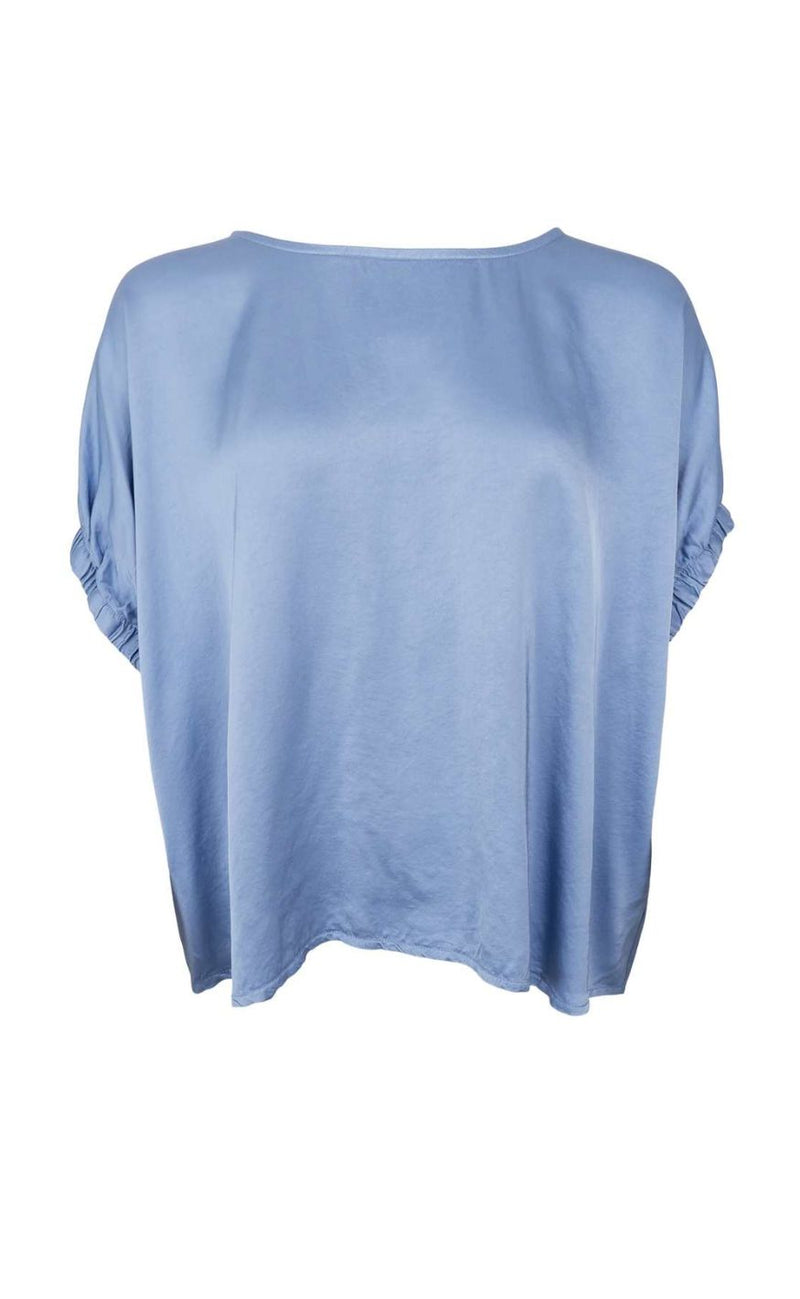 Black Colour Bluse - Mabel - Dust Blue