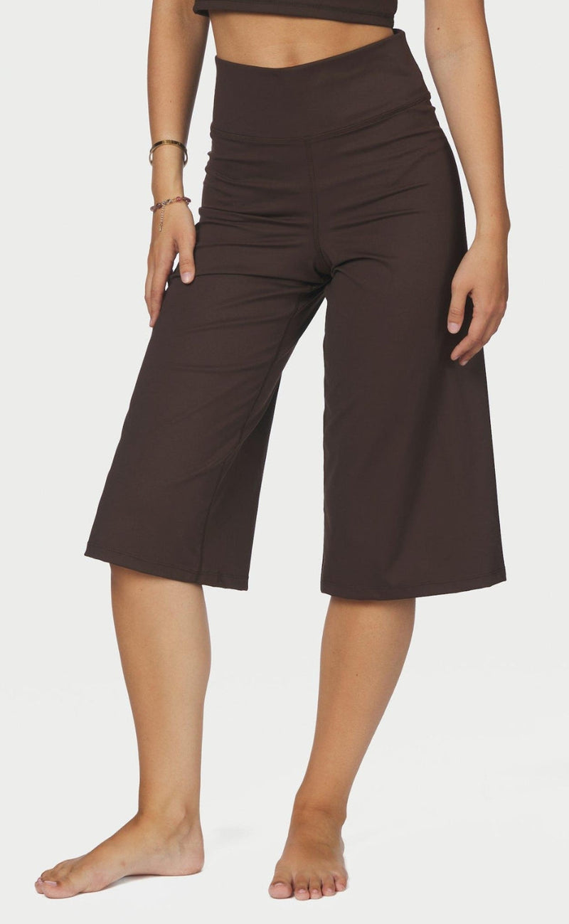 Neo Noir Bukser - Lauri Wide Capri - Dark Brown