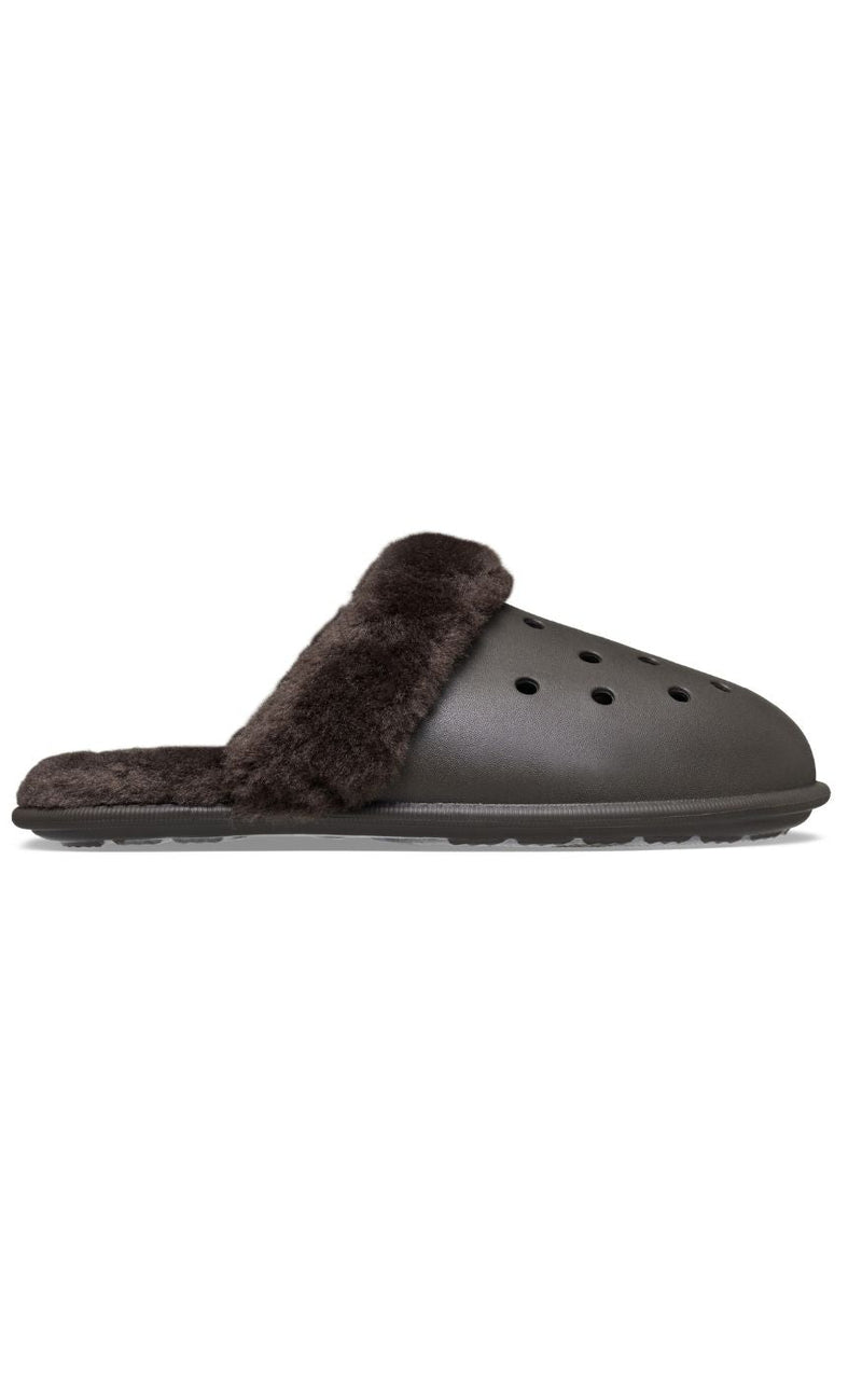 Crocs Træsko - Classic Fuzz Scuff - Dark Cocoa