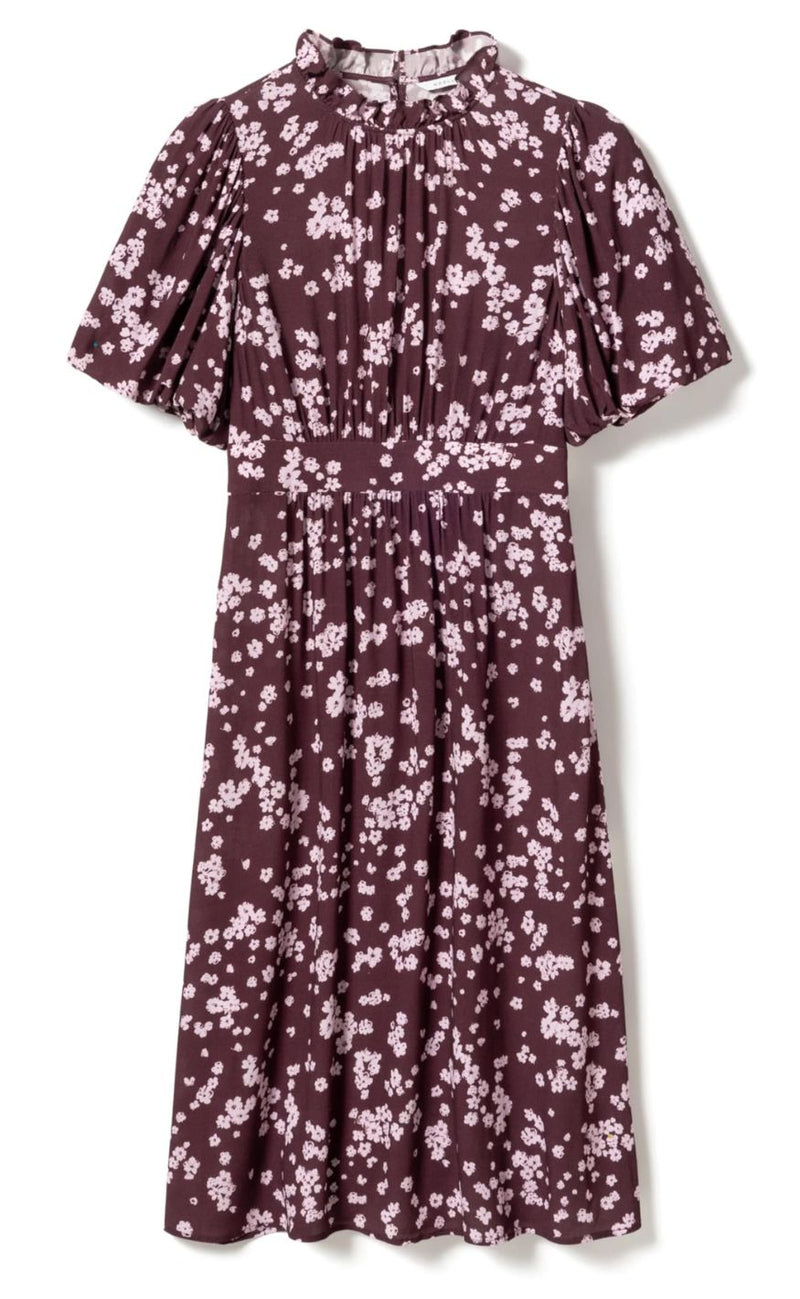 Noella Kjole - Ruth - Deja Burgundy Print
