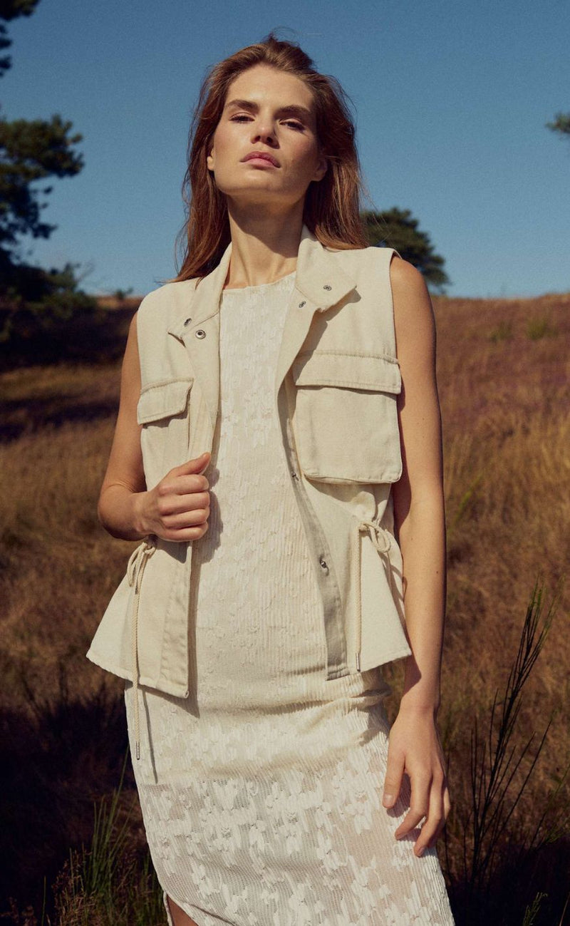 Noella Vest - Mireya - Washed Ivory