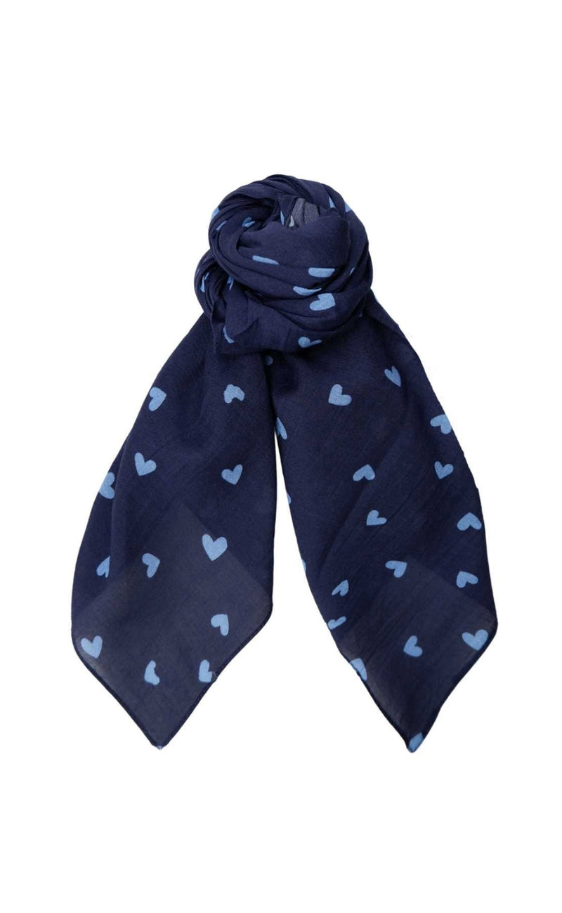 Black Colour Skjerf - Claudine - Navy
