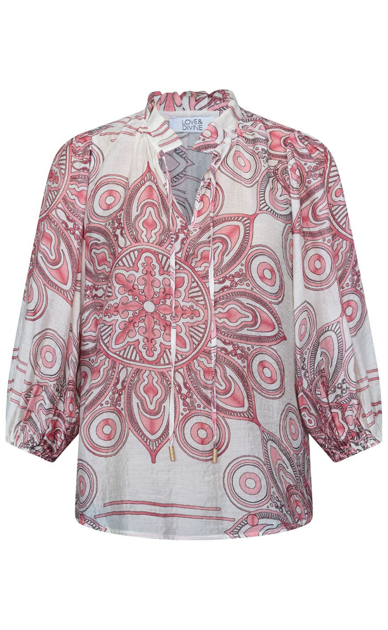 Love & Divine Bluse - Love1578 - Pink Paisley