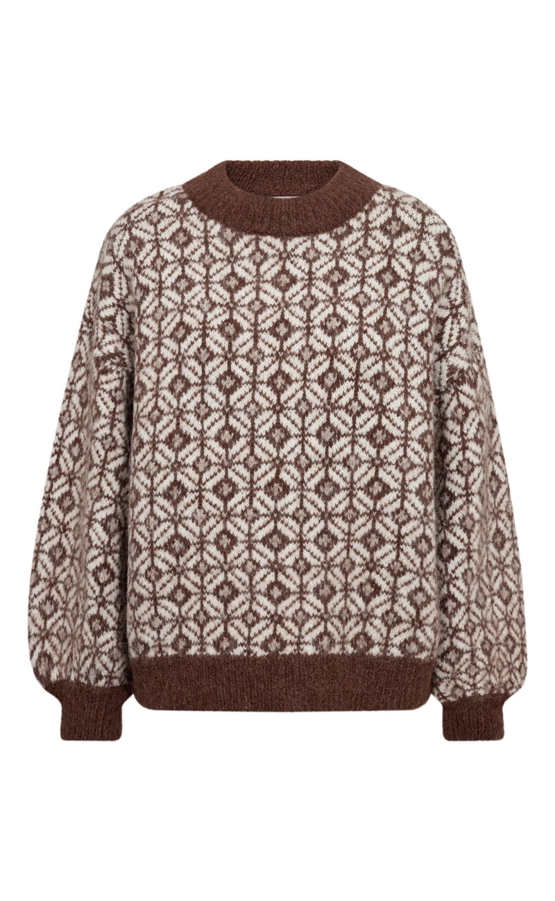 A-View Genser - Stavanger - Cream/Brown