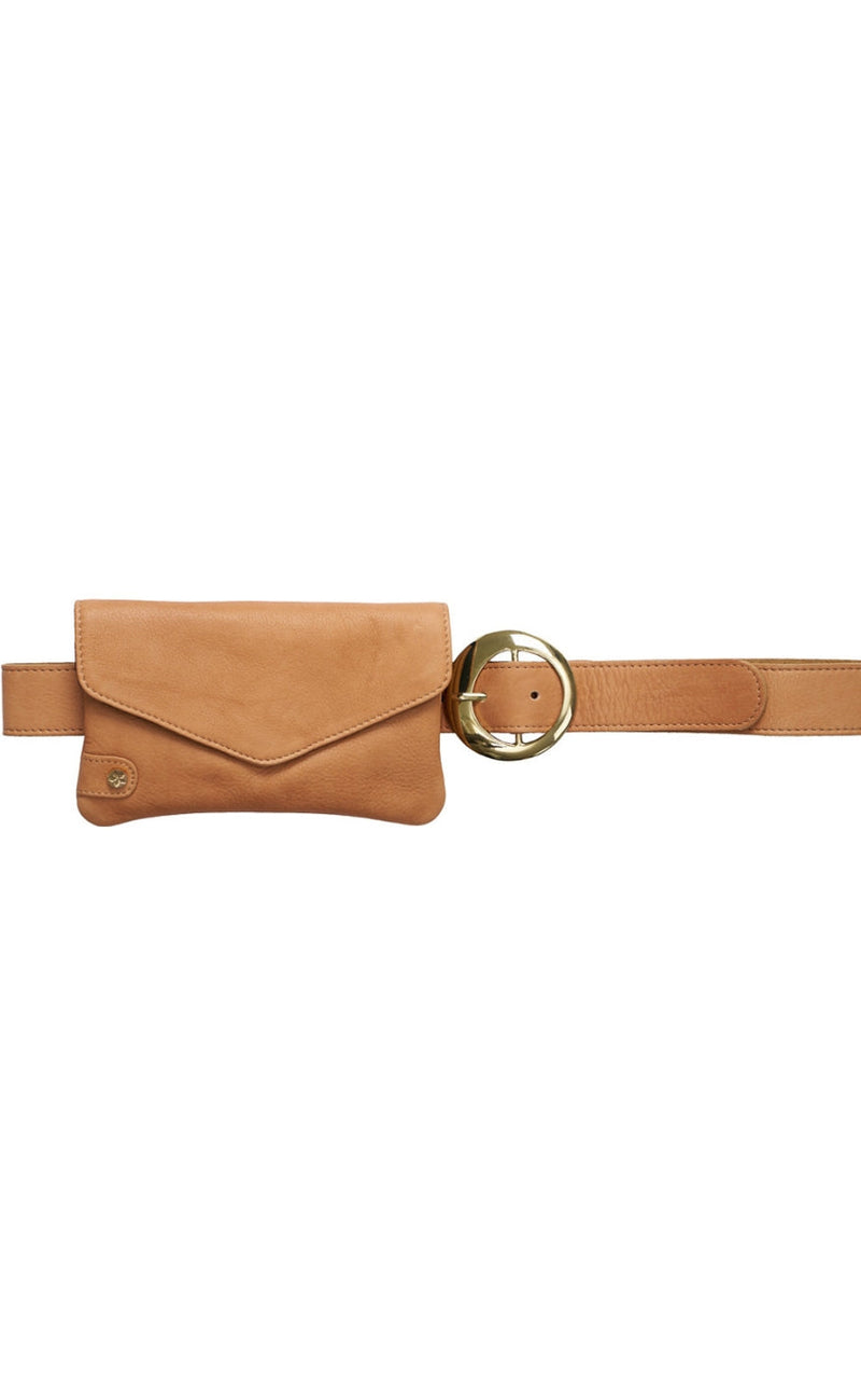 Tim & Simonsen Belte - Gemma - Cognac/Gold