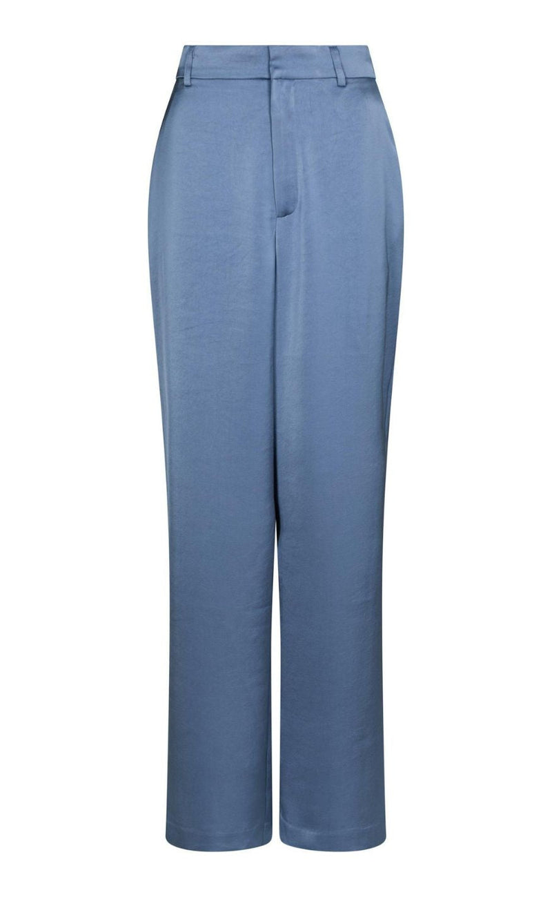 Neo Noir Bukser - Emmett Heavy Sateen - Smoke Blue