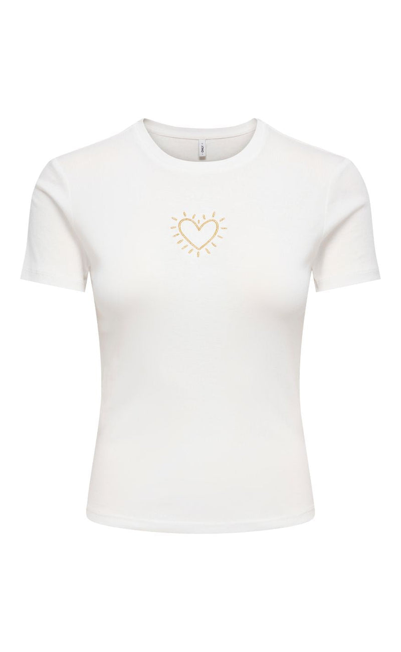 ONLY T-shirt - Kira New - Cloud Dancer Heart