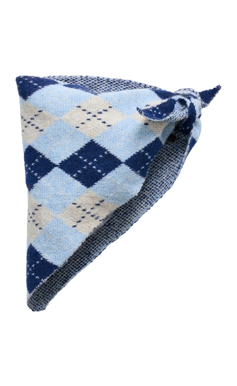 Marta Du Chateau Skjerf - Maxi - Navy/Light Blue