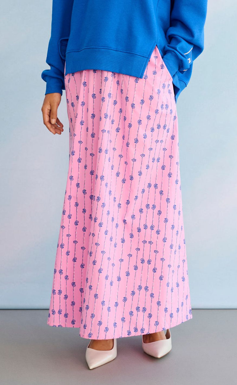 Culture Skjørt - Marco Olena - Begonia Pink/Nautical Blue