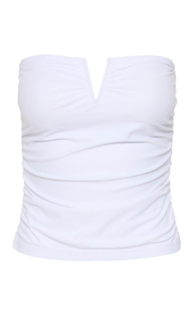 Gestuz Topp - Mao Tube - Bright White