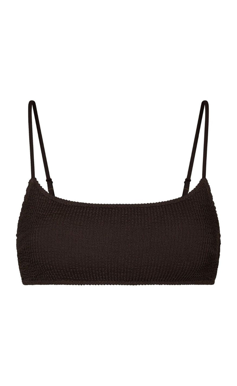 Neo Noir Bikinitopp - Skin Sand Crepe - Dark Brown