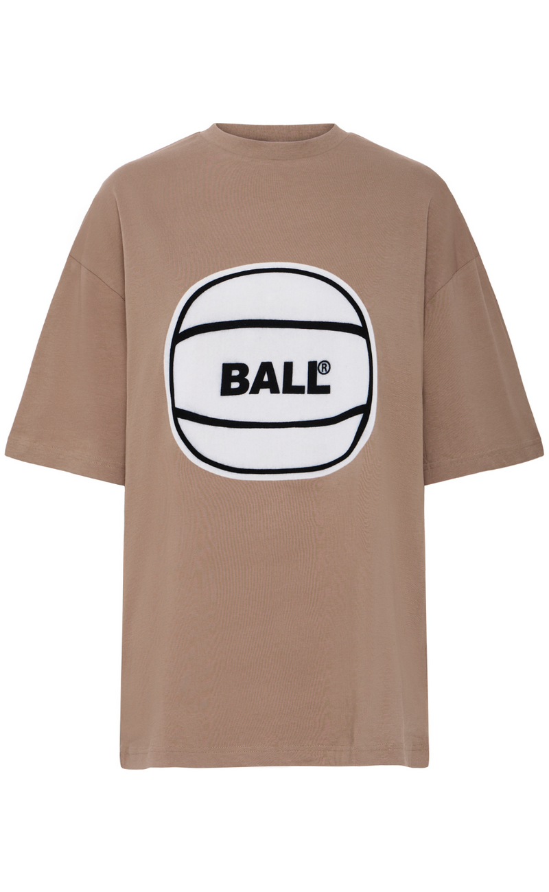 BALL Original T-shirt - Circle - Wood Brown