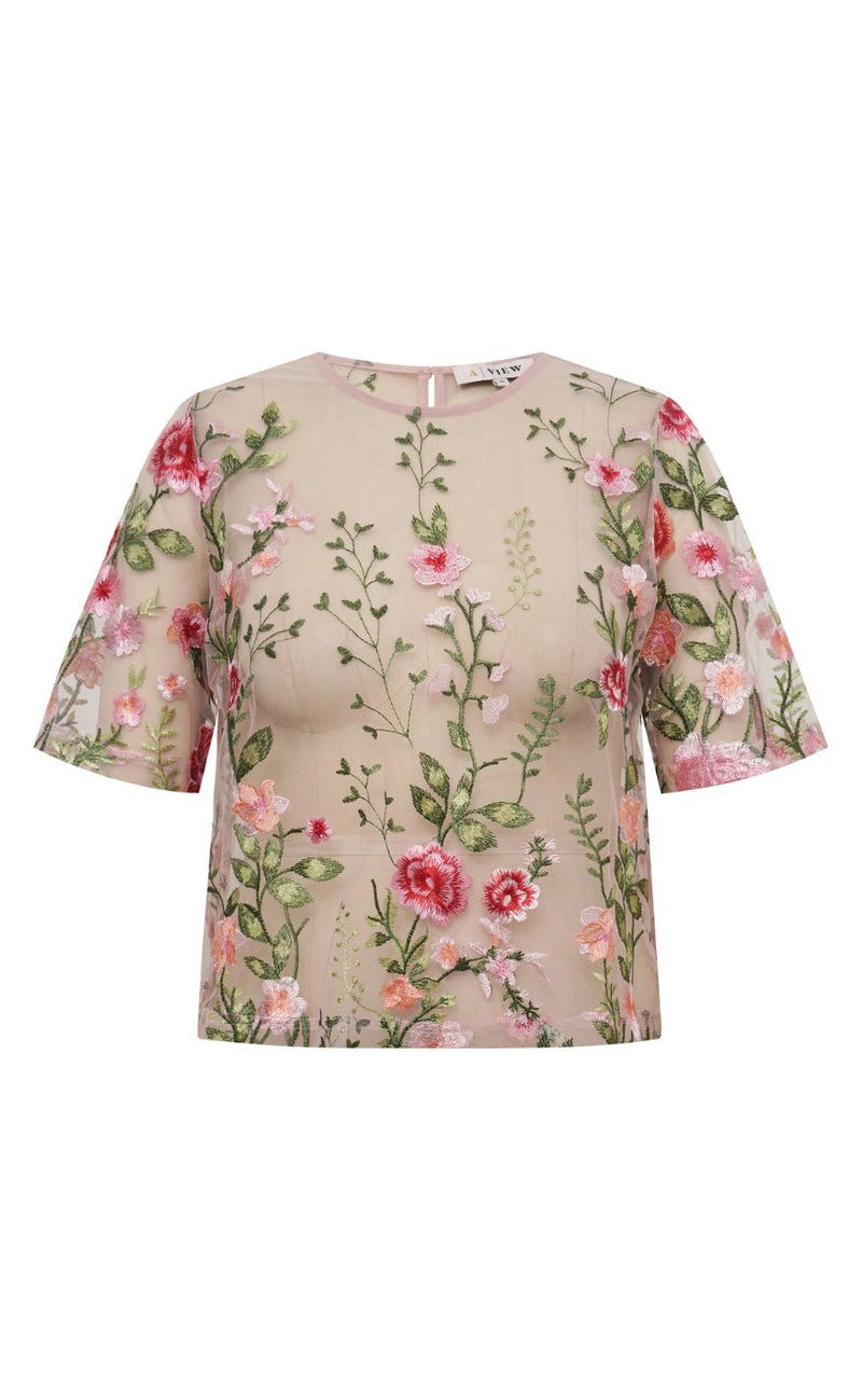 A-View Bluse - Fuschia - Rose/Red