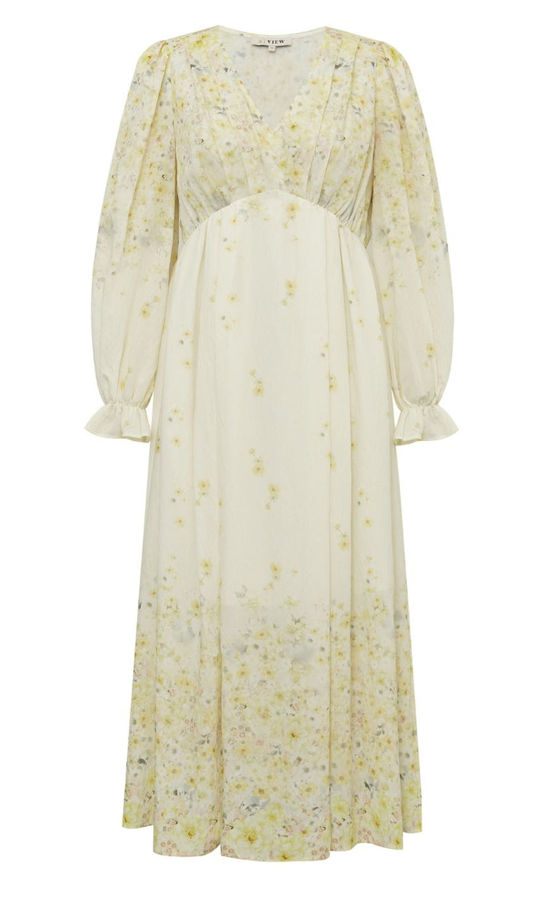 A-View Kjole - Aurora - Pale Yellow