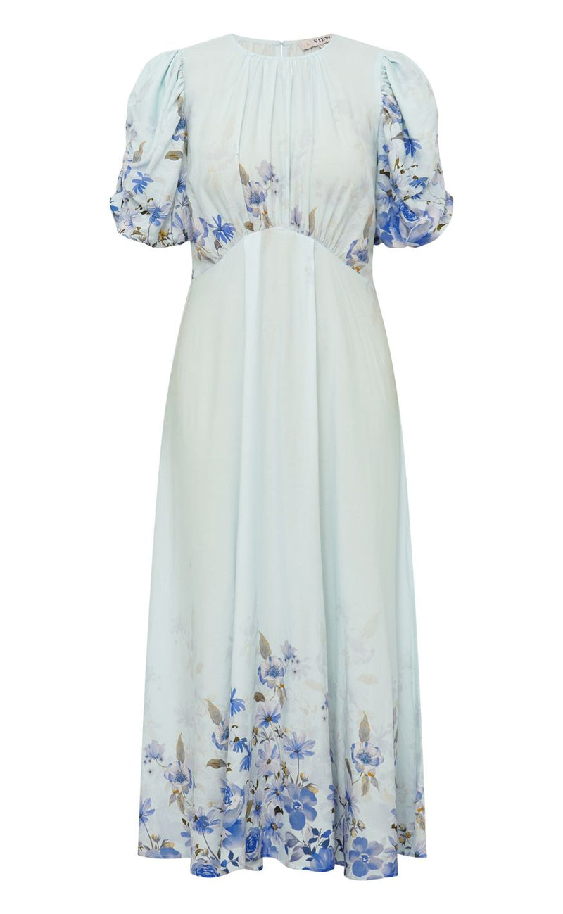 A-View Kjole - Botanic - Light Blue