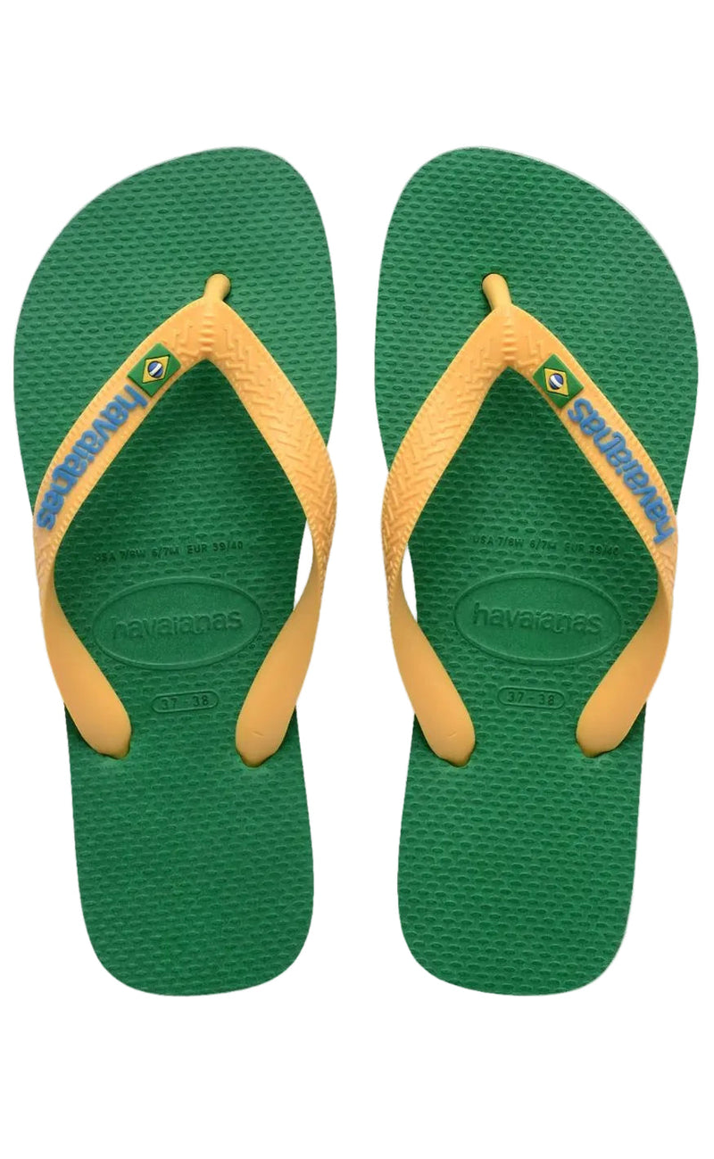 Havaianas Klipklappere - Brasil Logo - Green/Yellow