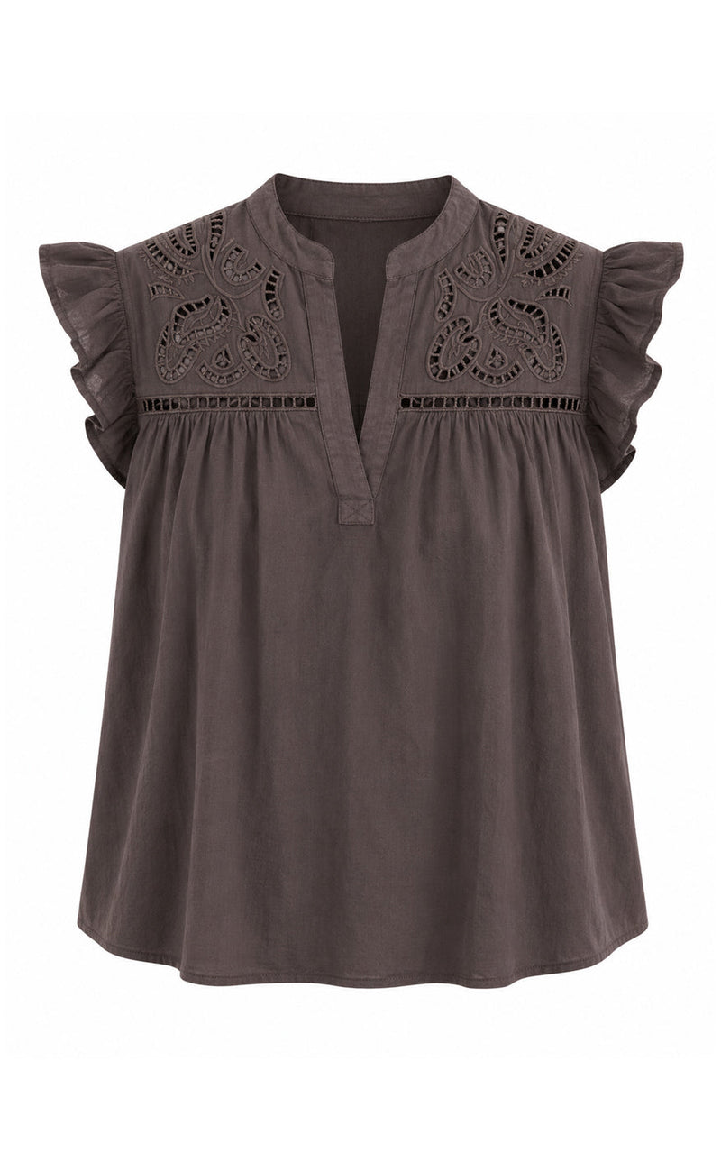 Say INA Copenhagen Topp - Alma - Dark Brown