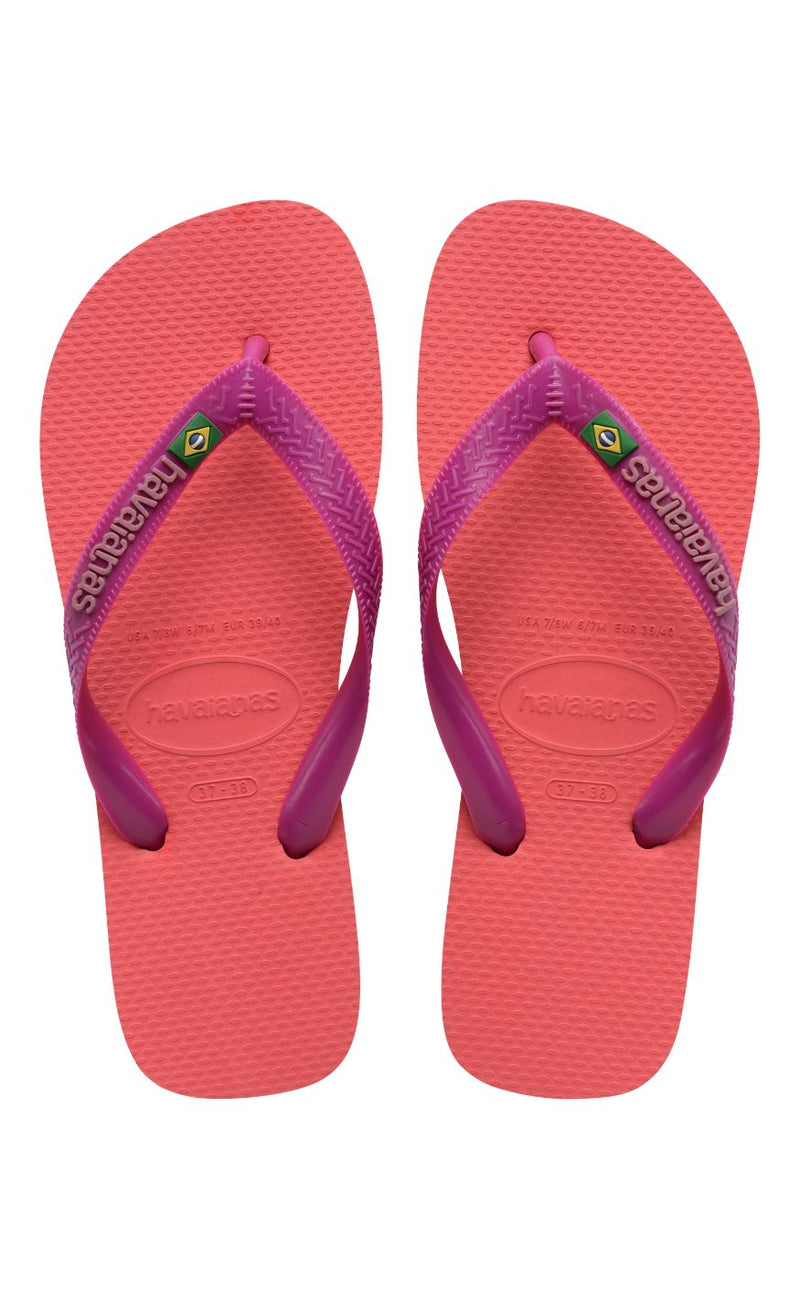 Havaianas Klipklappere - Brasil Logo - Coral Pink