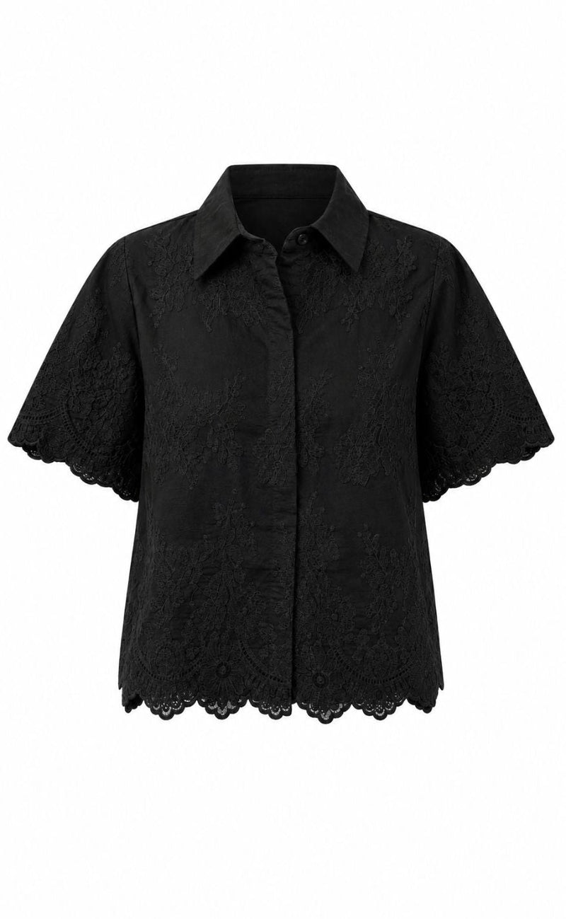 Say INA Copenhagen Skjorte - Elly Lace - Black