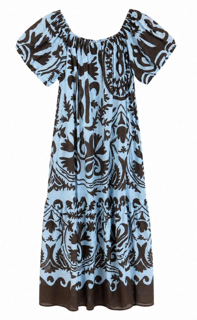 Marta Du Chateau Kjole - Muse - Blue/Marrone