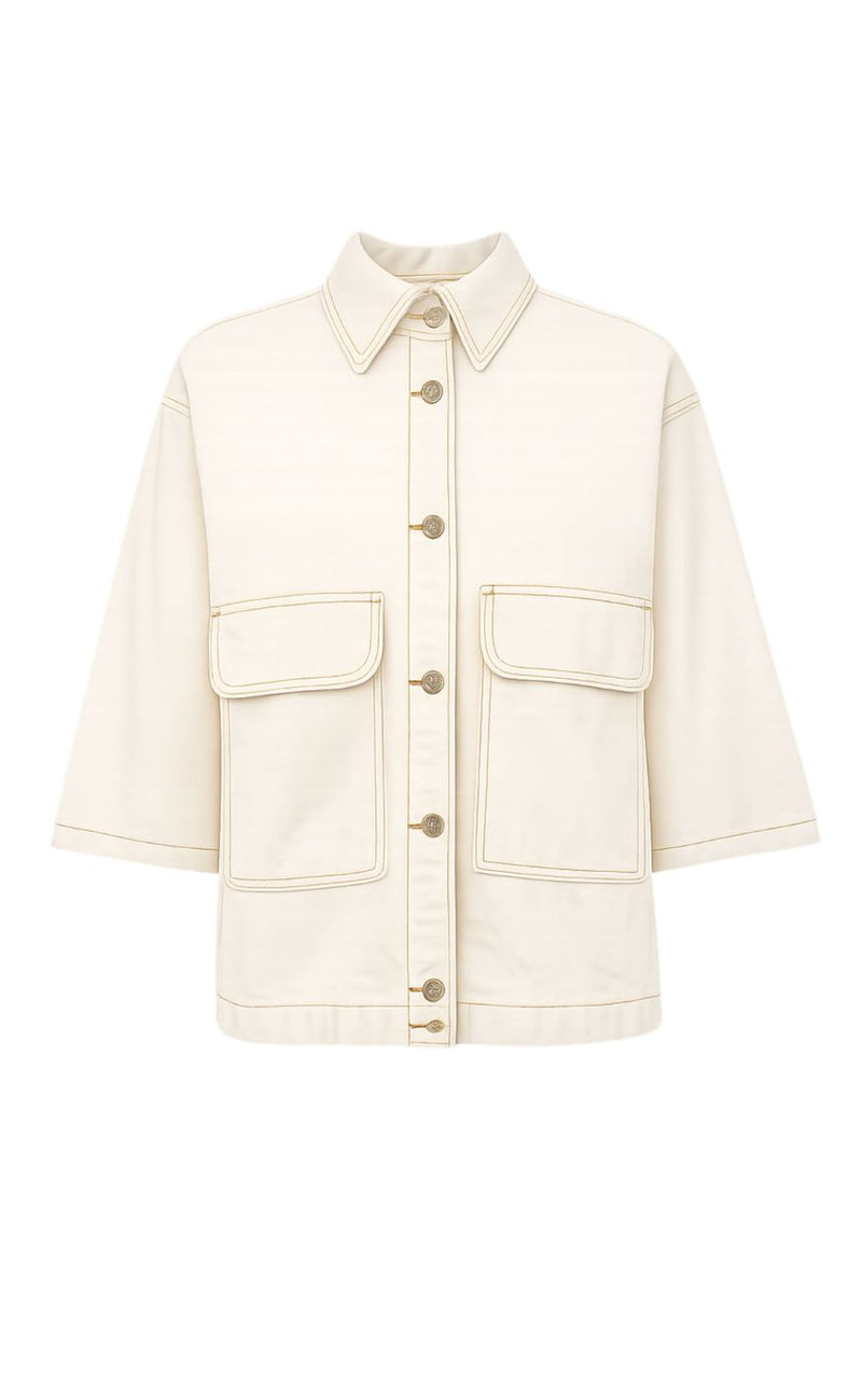 Black Colour Jakke - Izzy - Off White