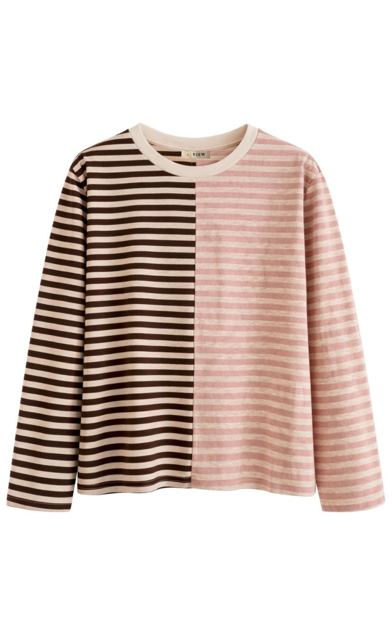 A-View Bluse - Summer - Brown/Rose
