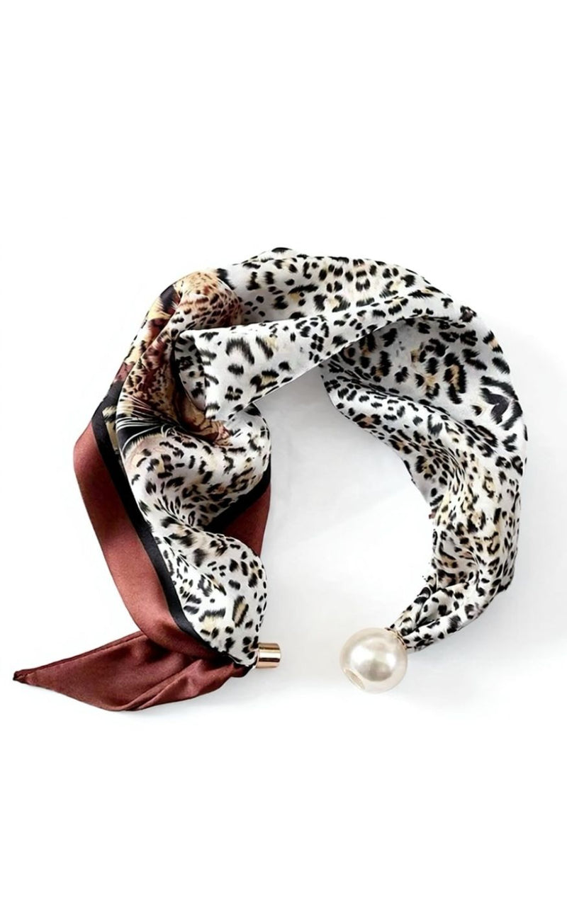 Tim & Simonsen Skjerf - Chloe w. Magnetic Pearl - Leopard Cayenne