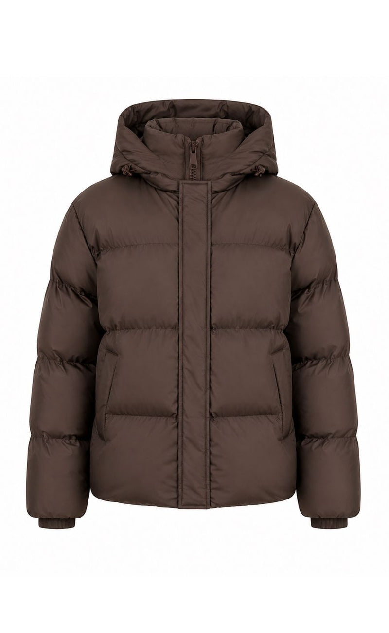 Say INA Copenhagen Jakke - Ella Puffer - Matte Dark Brown