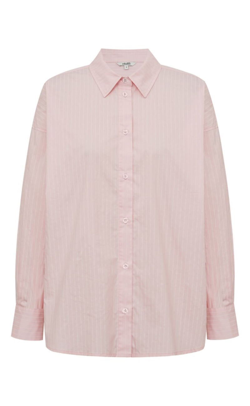 MbyM Skjorte - Brisa Boxy-M - Pale Pink Sugar Stripe