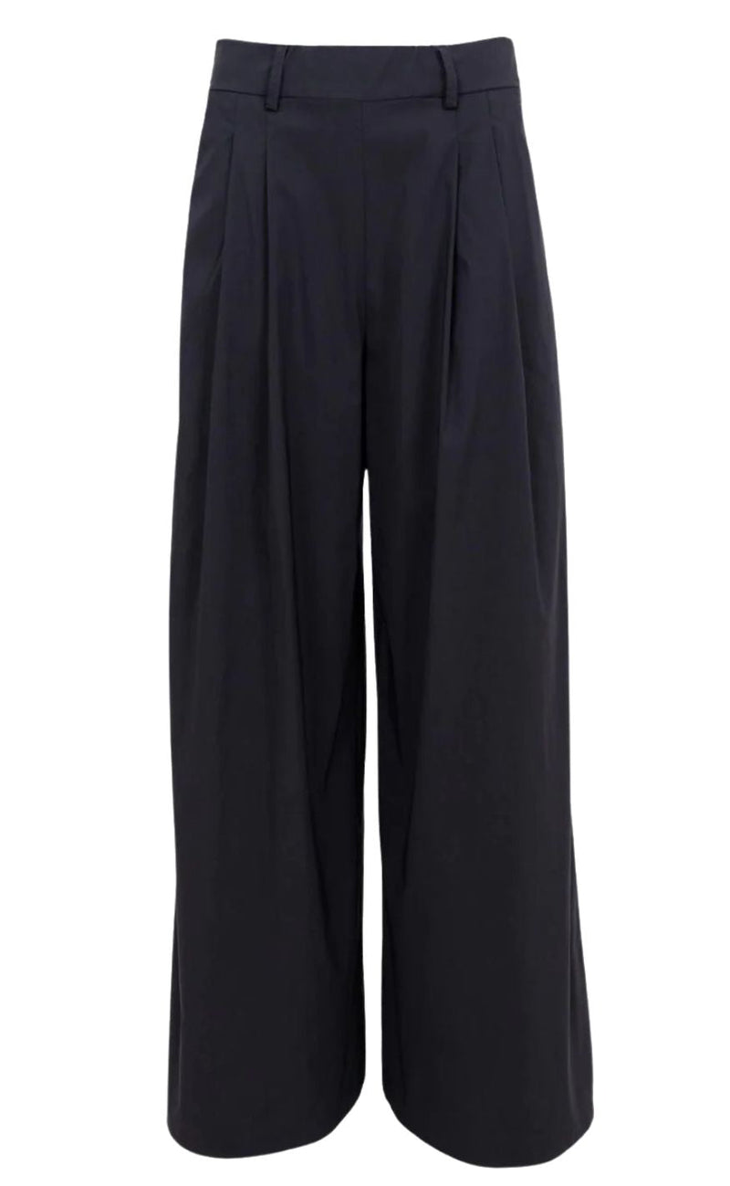 Black Colour Bukser - Davina Wide - Black