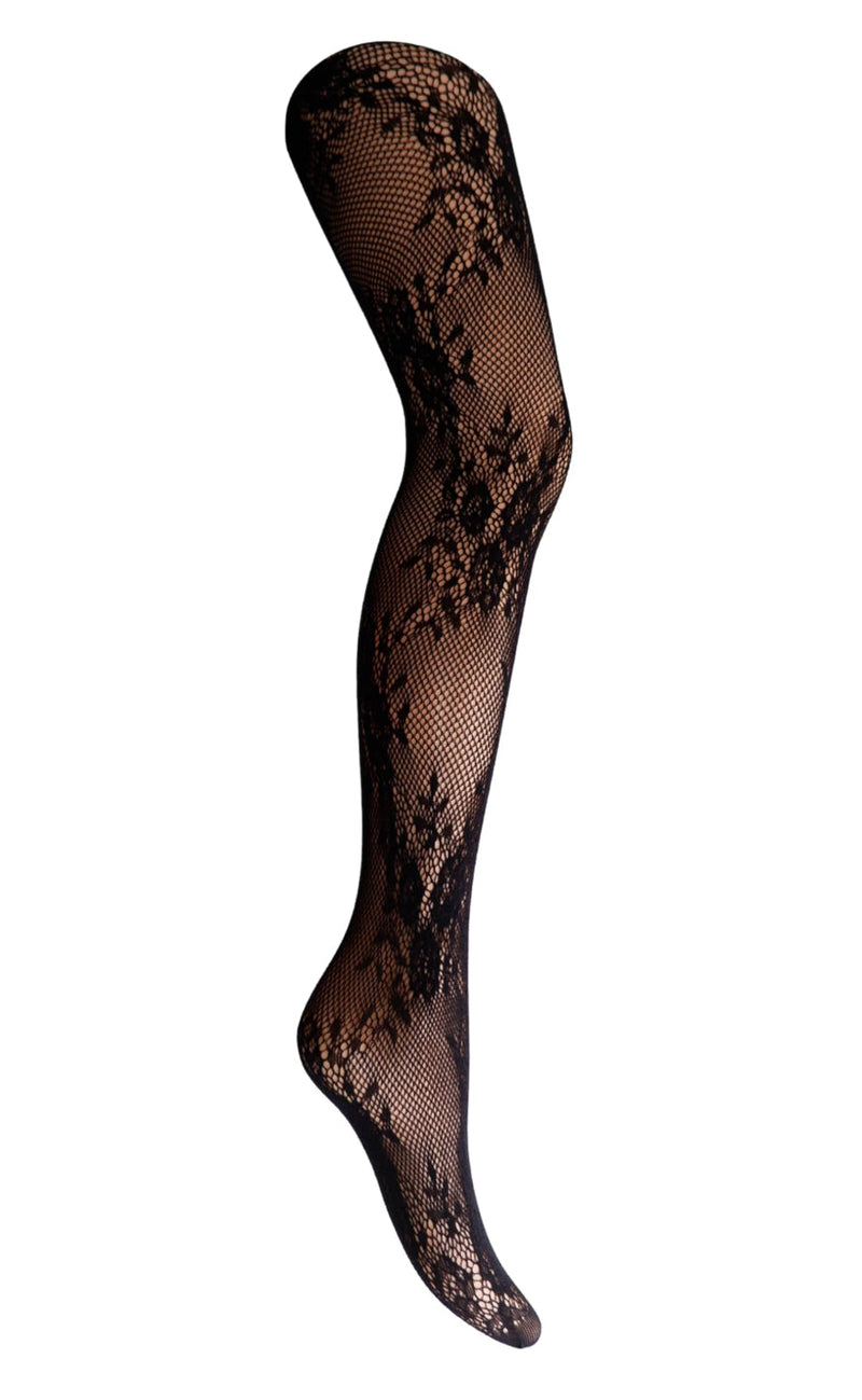 Black Colour Strømpebukser - Safira Lace - Black