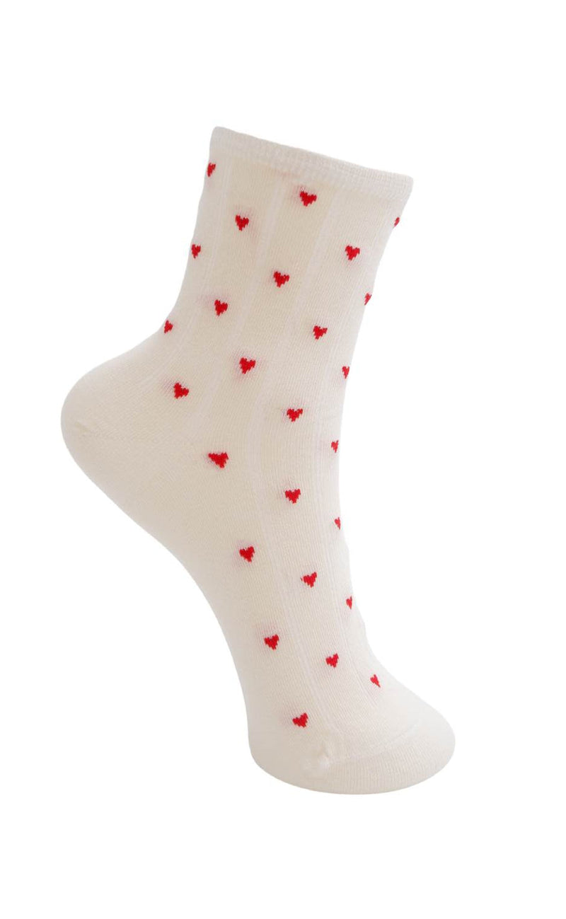 Black Colour Strømper - Amora - Creme