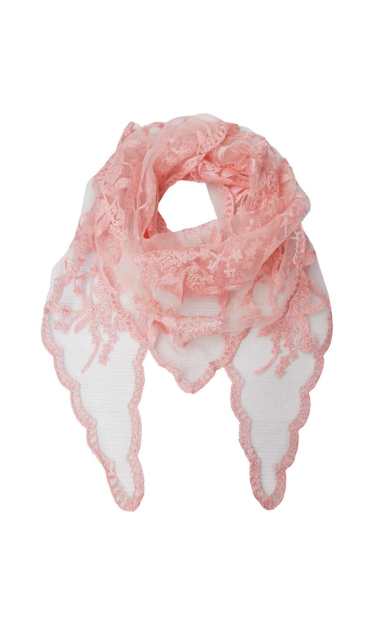 Black Colour Skjerf - Miriana Lace - Rose