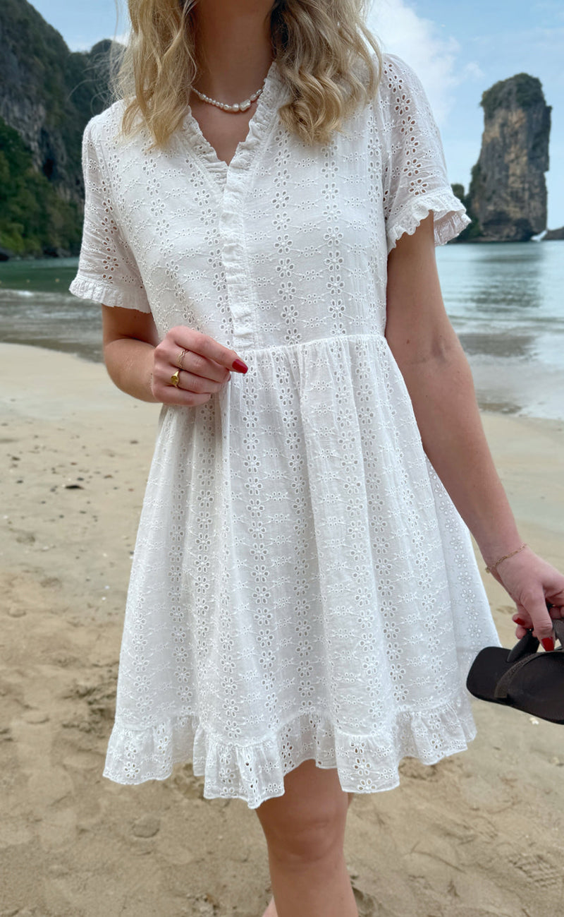 INA Copenhagen Kjole - Catja Summer - White Broderie Anglaise