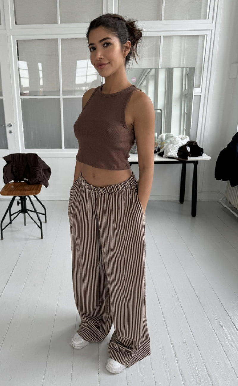 Continue Bukser - Noah - Brown Small Stripe