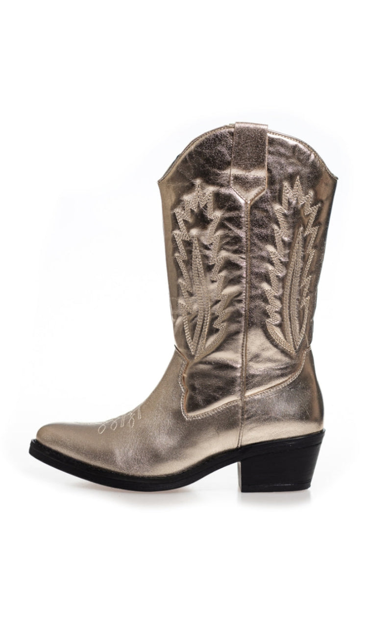 Copenhagen Støvler By Josefine Valentin - Keep Your Power - Gold Metallic