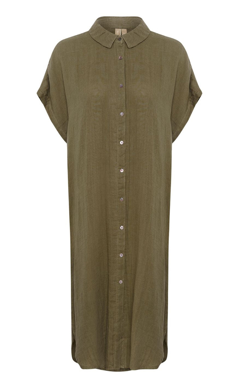 Culture Kjole - Elina Kaftan - Dusky Green