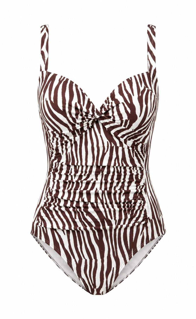 Unica Copenhagen Badedrakt - Alma - Brown Zebra