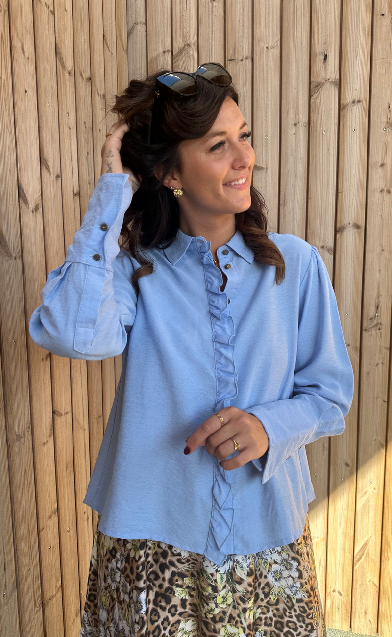 One Two Luxzuz Skjorte - Meiko - Cashmere Blue