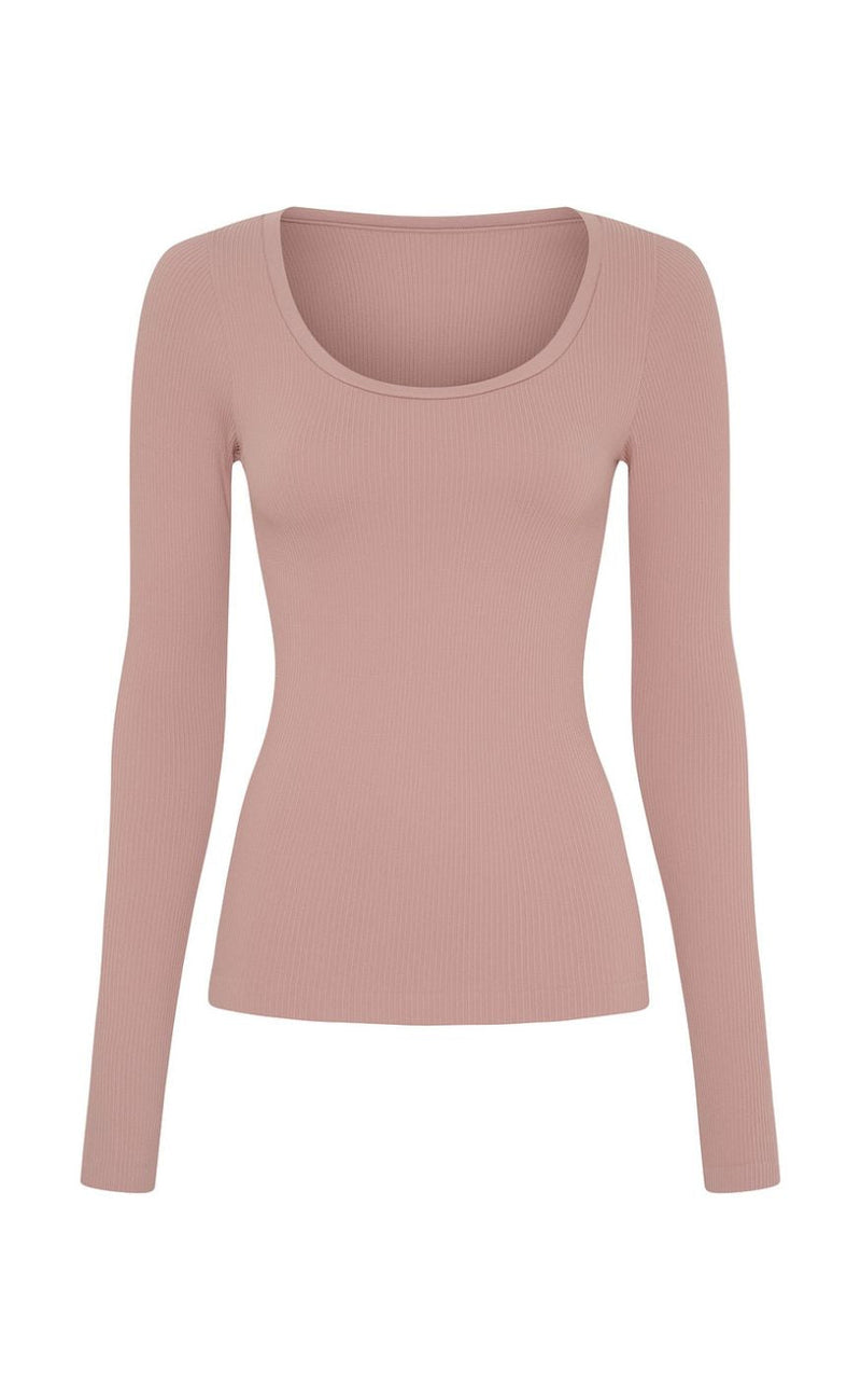 Tim & Simonsen Bluse - Linea Rib - Rosa Antico