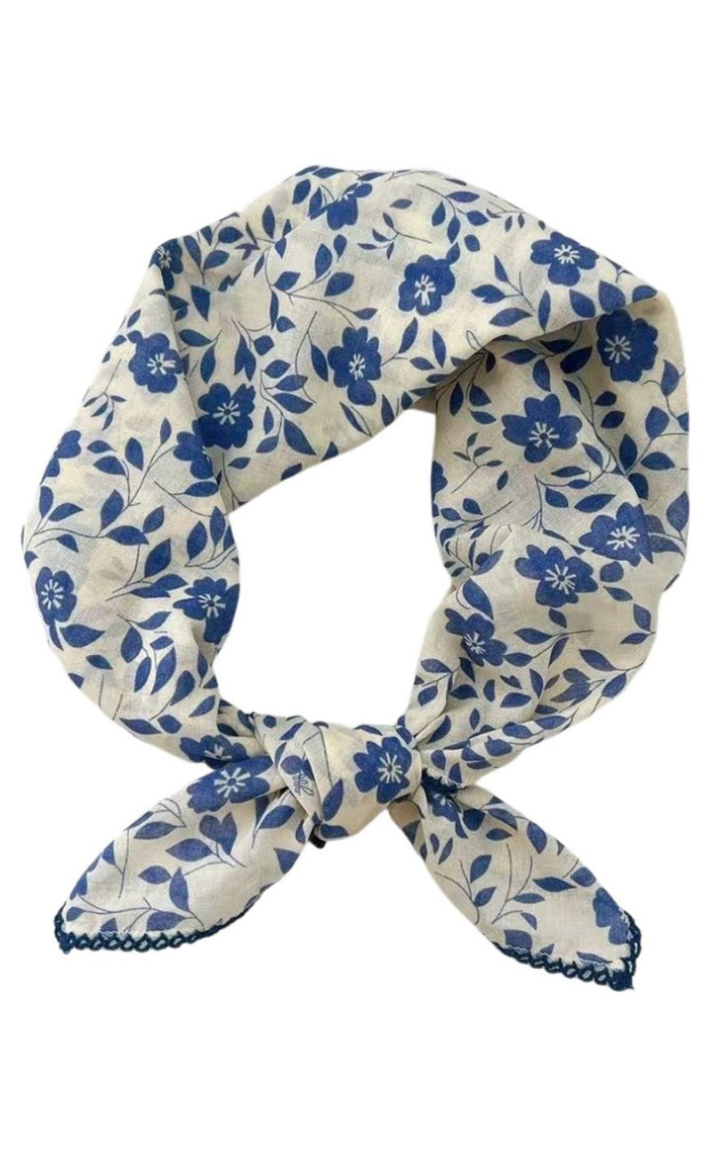 Tim & Simonsen Skjerf - Samira Cotton - White-Blue