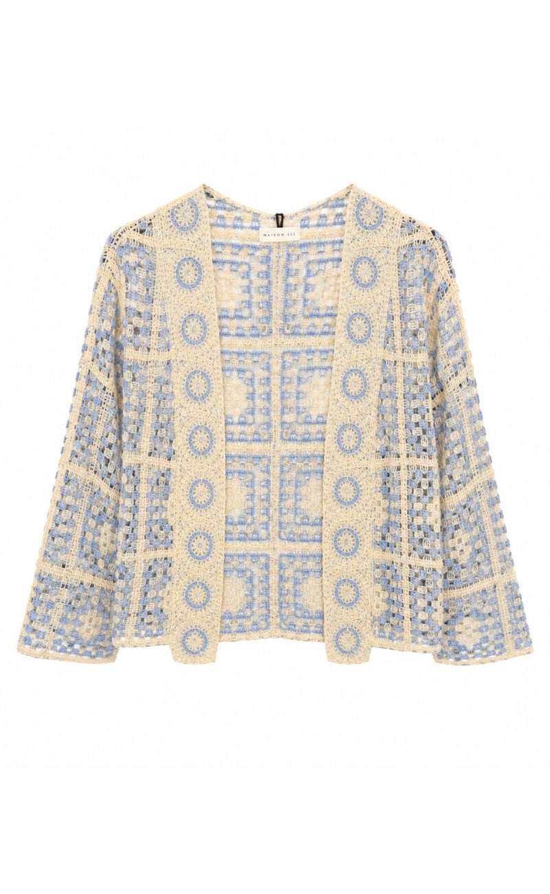 Luxzuz Cardigan - Polly - Chambray Blue