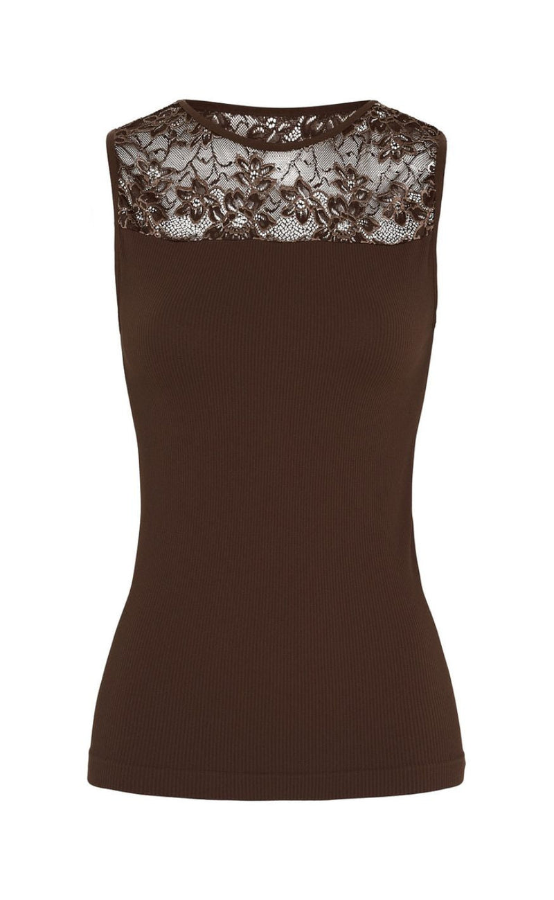 Tim & simonsen Topp - Nancy Rib - Cioccolato