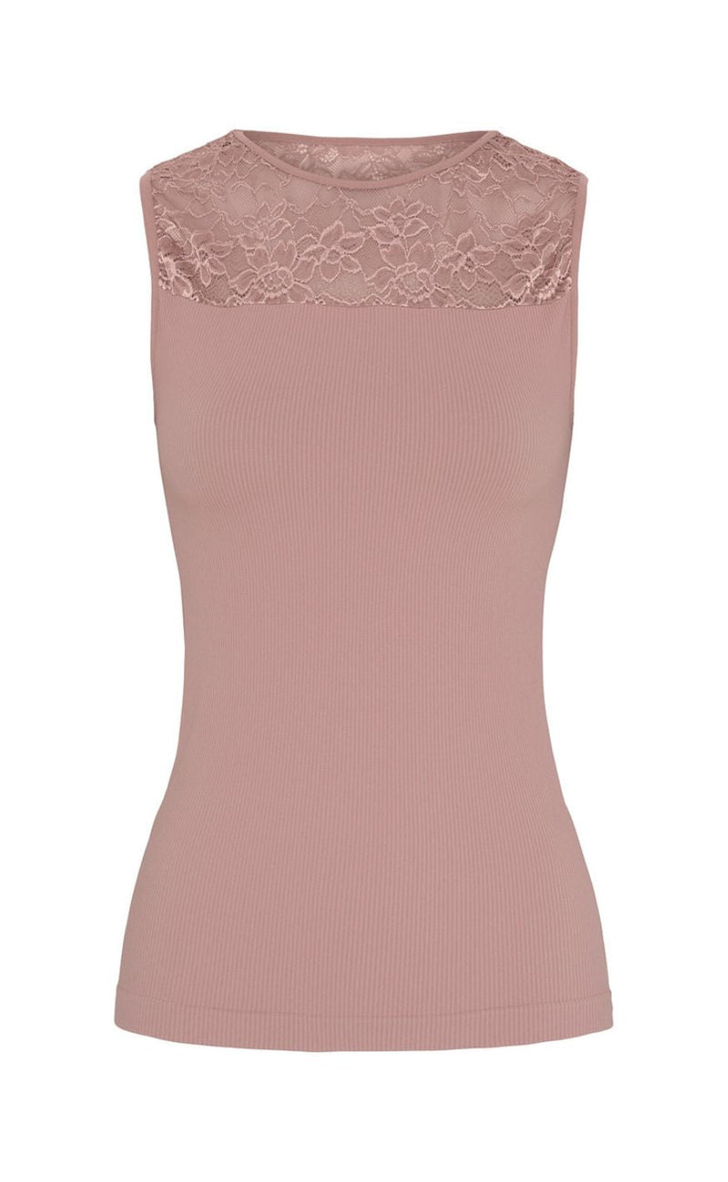 Tim & simonsen Topp - Nancy Rib - Rosa Antico