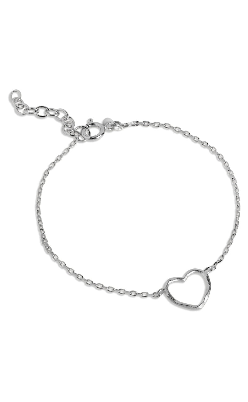 ENAMEL Copenhagen Armbånd - Organic Heart - Silver Colour
