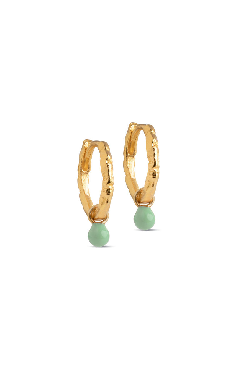 ENAMEL Copenhagen Øreringer - Belle - Dusty Green