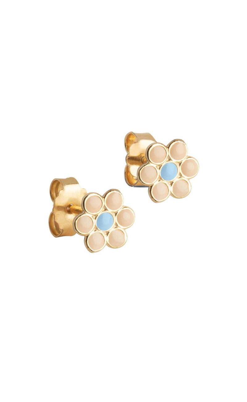 ENAMEL Copenhagen Øreringer - Blossom - Light Blue