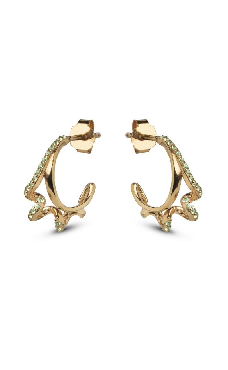 ENAMEL Copenhagen Øreringer - Elegant Twirl - Light Green