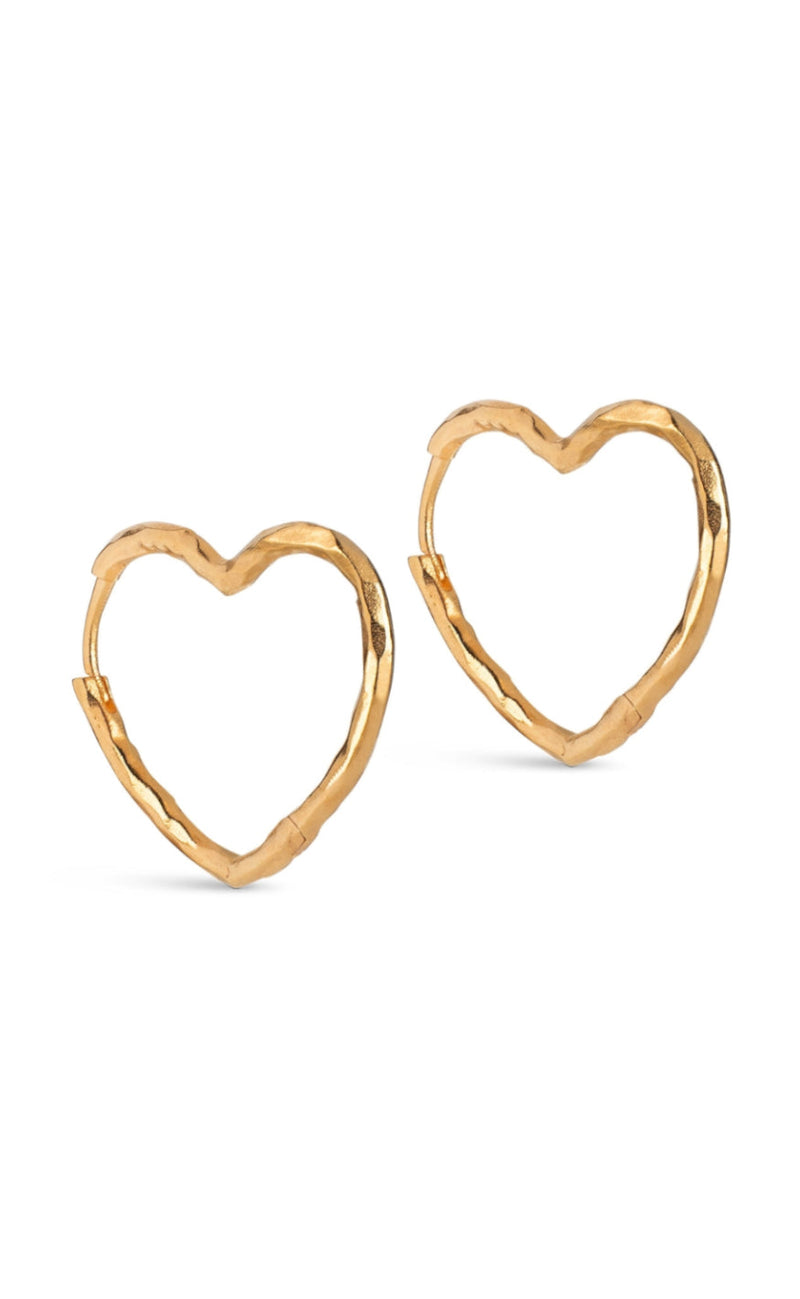ENAMEL Copenhagen Øreringer - Organic Heart Medium - Gold Colour